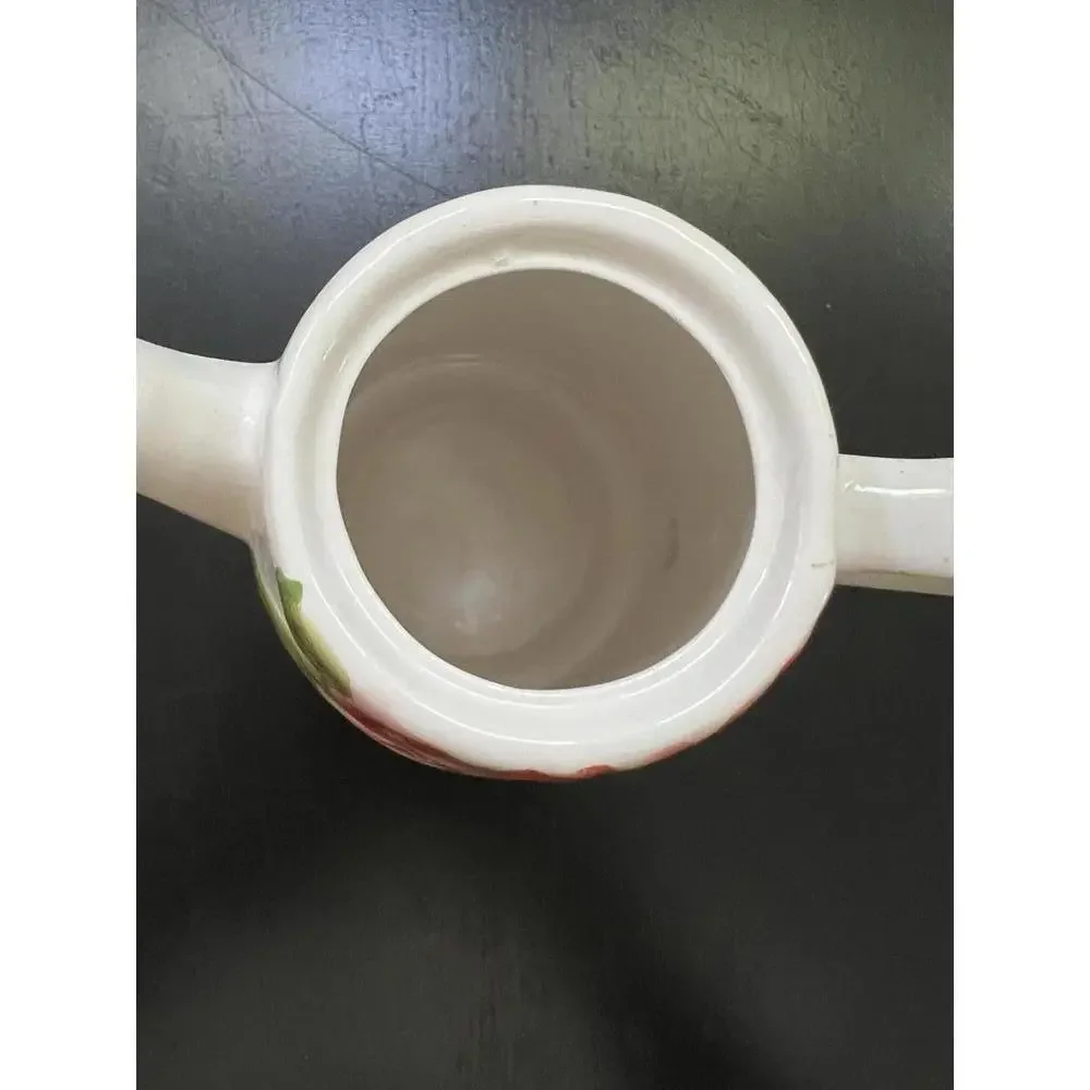 White Speckled‎ Ceramic Stackable Teapot with Lid & Handled Cup